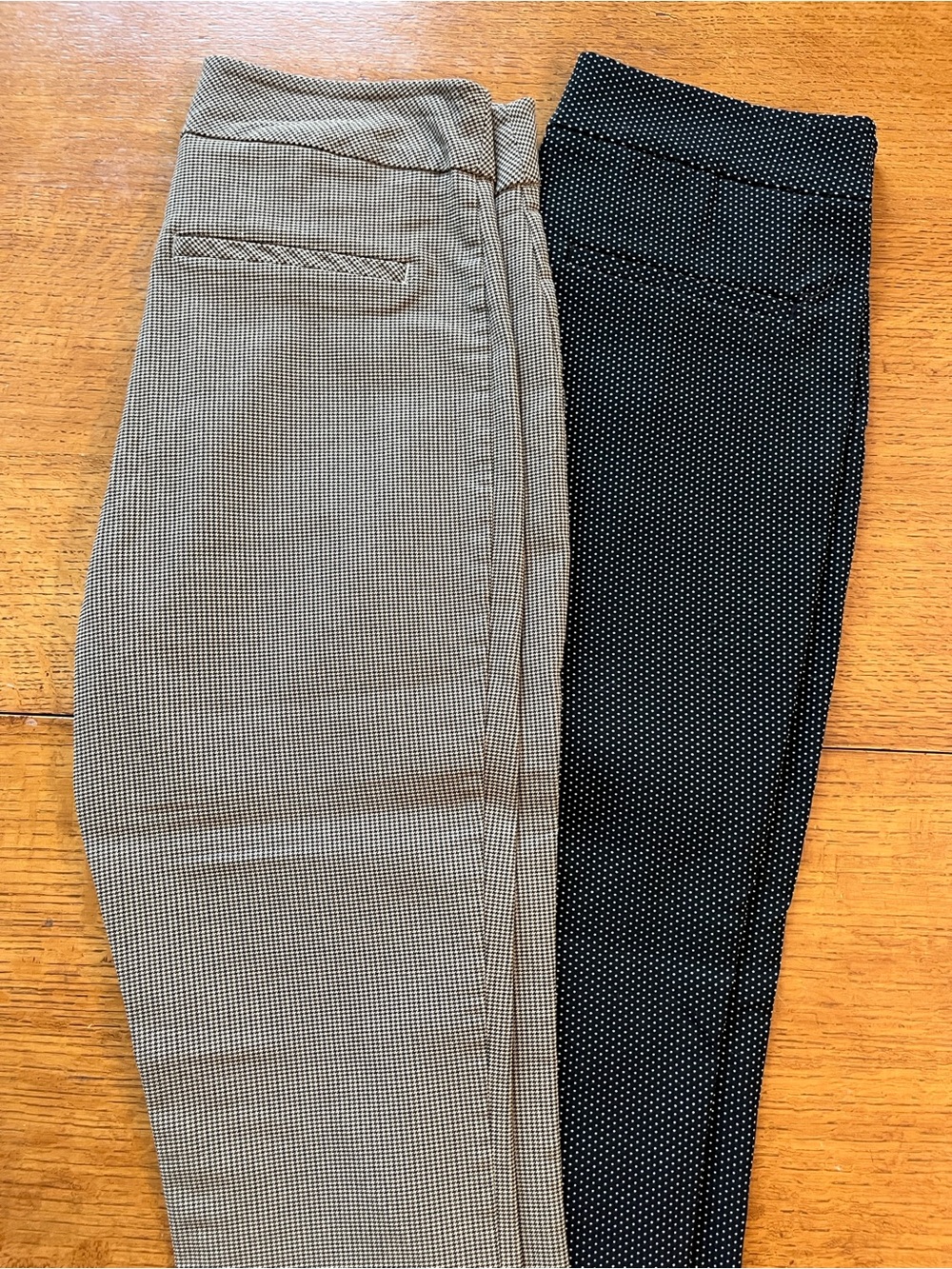RW&CO. Skinny Pants in Black Dot and Tan Micro-Check